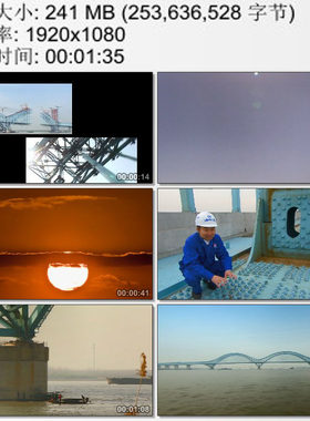 铁路桥的修建视频 工程队建造桥梁主体工程 实拍视频素材