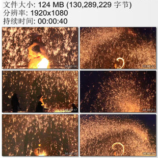 打树花大师在剧场表演打树花古老传统技艺 高清实拍视频素材