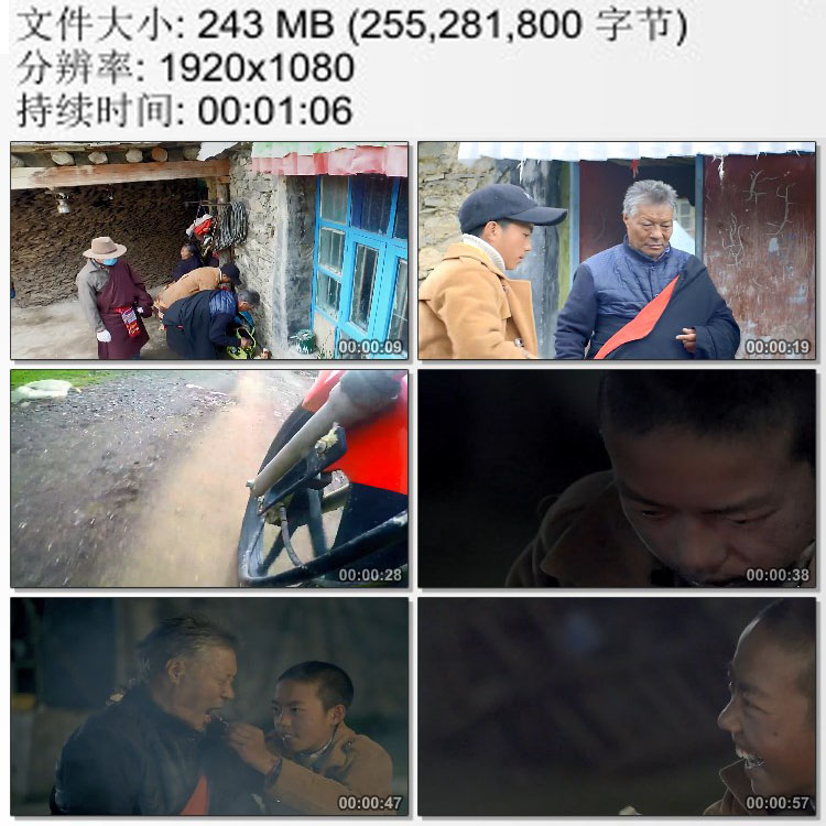 西藏藏民平凡快乐的家庭生活 藏族少年的笑脸 爷孙 实拍视频素材
