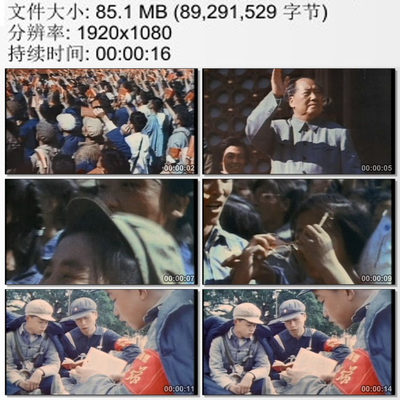 历史影像资料 毛泽东毛主席 红宝书 上山下乡 动态实拍视频素材