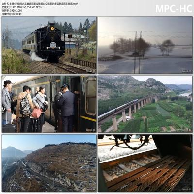 绿皮火车春运回家过年返乡交通历史春运轨道列车客运高清视频素材