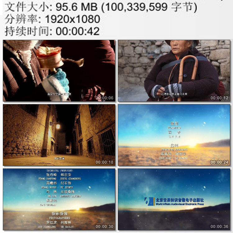 老人转经为世人祈祷祈福 高清实拍视频素材