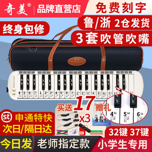 奇美领跑者口风琴37键小学生专用中音吹管演奏乐器初学者成人自学