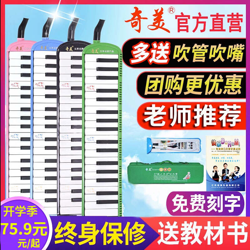 奇美口风琴37键32键DHS小学生专用课堂乐器儿童初学者演奏口吹琴
