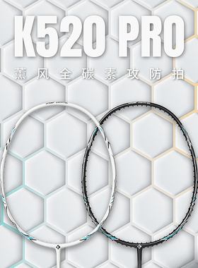 薰风旗舰店羽毛球拍女碳素纤维球拍4U超轻耐打单双拍熏风K520pro