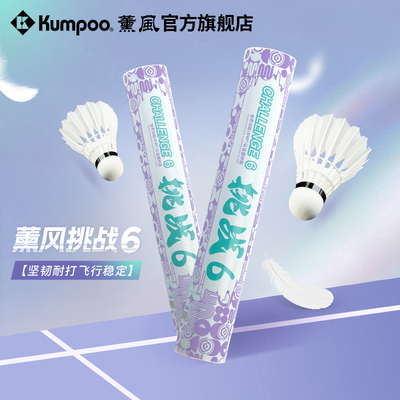 薰风新款羽毛球12只装鹅毛球专业比赛训练稳定耐打熏风羽球挑战6