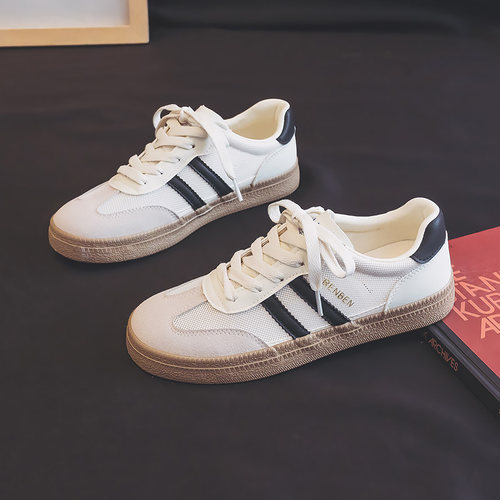 人本女夏季透气网面软底德训鞋