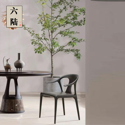 北欧实木休闲椅北美黑胡桃传世椅