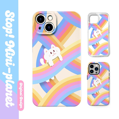别动小行星|彩虹条猫原创iPhone16手机壳13promax14亚克力防摔个性潮可爱适用苹果15xs华为mate60pro小米vivo