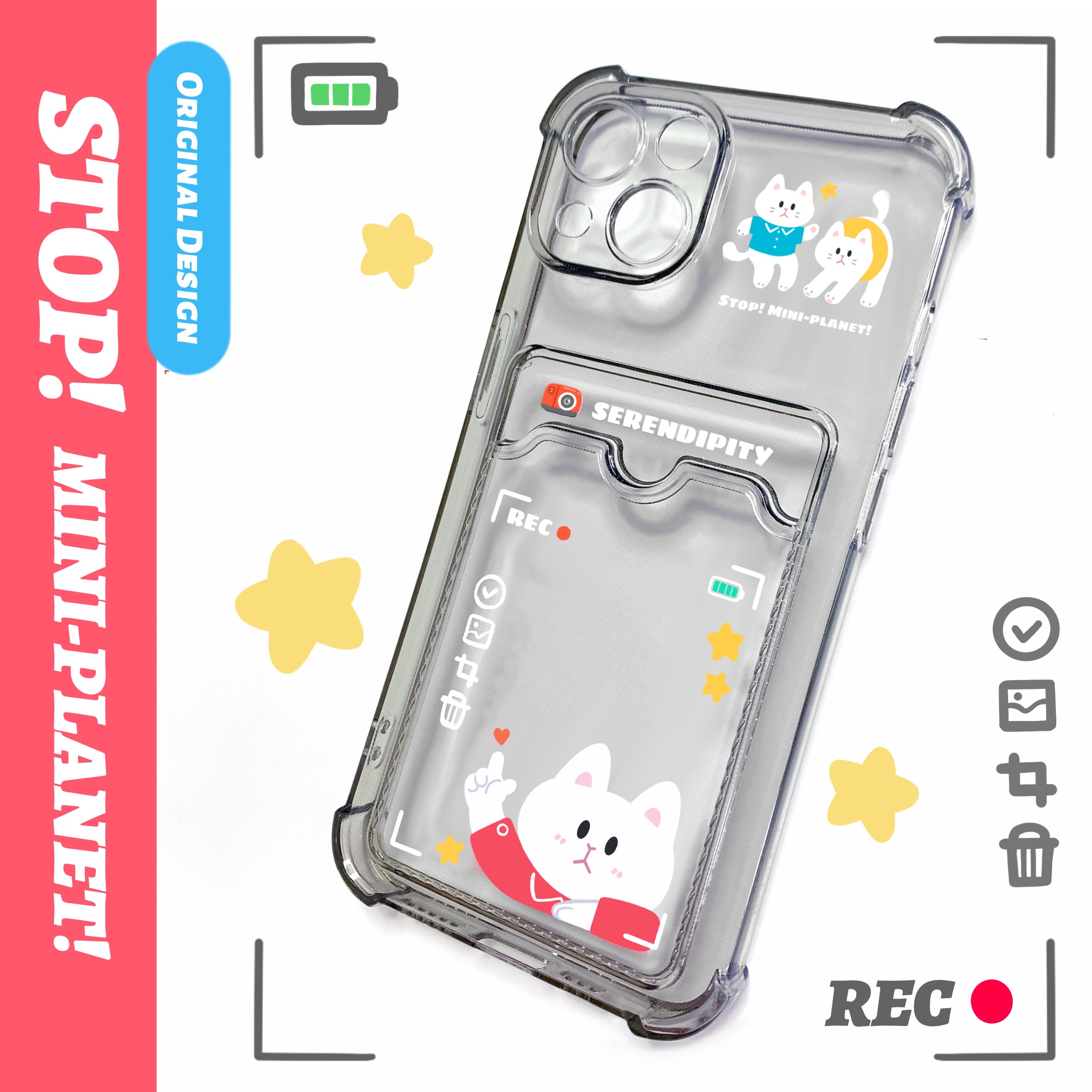 别动小行星｜相机猫卡包原创适用iPhone13promax手机壳11苹果15/14/12新款防摔xr个性小众设计高级可爱保护套