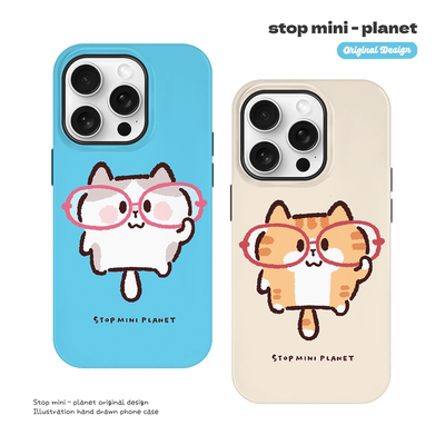别动小行星眼镜猫原创iPhone17手机壳16promax14亚克力防摔个性潮可爱适用苹果15xs华为mate60pro小米vivo