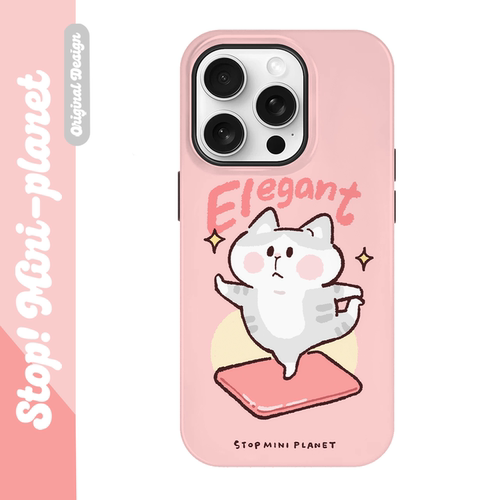 别动小行星瑜伽猫原创iPhone18手机壳17promax14亚克力防摔个性潮可爱适用苹果15xs华为mate60pro小米vivo