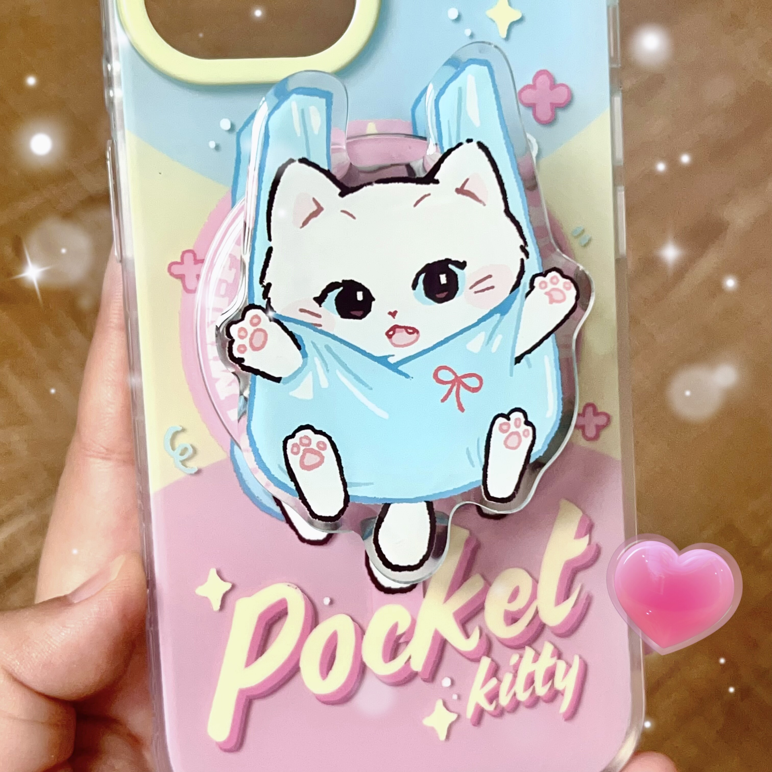 别动小行星塑料袋猫磁吸手机壳带支架原创适用iPhone17promax苹果15新款趣味14个性16小众设计高级可爱保护套