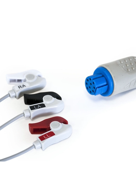 Datex-Ohmeda欧美达3导联心电导联线直连式弹簧夹监护仪电缆配件