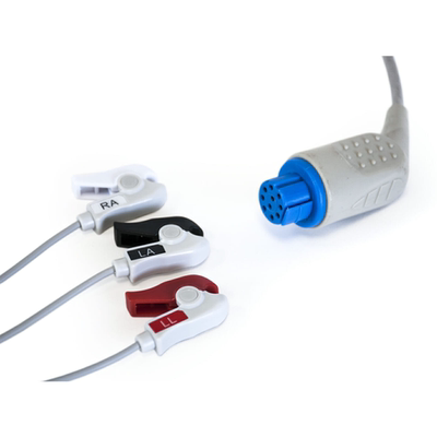 Datex-Ohmeda欧美达3导联心电导联线直连式弹簧夹监护仪电缆配件