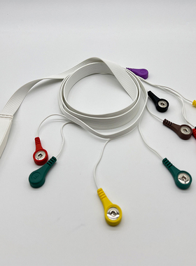 兼容美林摩托拉Mortara H12动态心电导联线按扣式10导