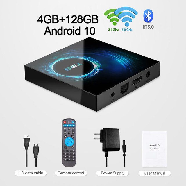 128G T95 스마트 TV 박스 안드로이드 10.0 ALLWINNER H616 쿼드 코어
