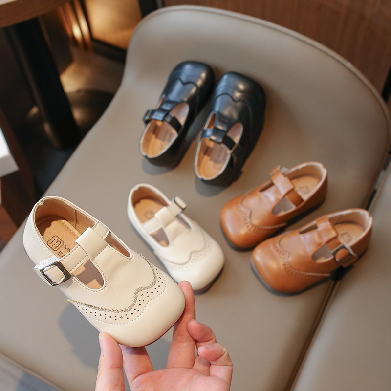 小皮鞋女童兒童鞋子軟底春秋