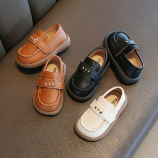 韩版休闲儿童豆豆鞋软底宝宝学步鞋春秋新款男童小皮鞋花童礼服鞋
