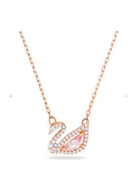 日本专柜同款天鹅项链粉色经典项链锁骨链精致高级感情人节礼物