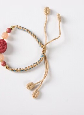 今日份小确幸玫瑰花牌手链非遗合香手串戒子散珠天然香料diy