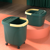 泡脚桶高深桶洗脚盆过膝小腿保温塑料按摩加高厚家用养生桶足浴桶