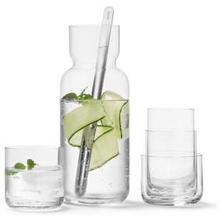 100%瑞士原装进口Aarke无铅水晶玻璃水瓶凉水壶1.1L玻璃水杯290ml