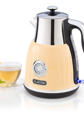 100%德国代购进口Klarstein Cancan复古带温度显示电热水壶1.6L