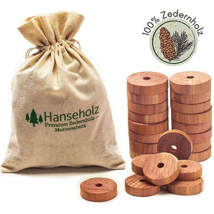 100%德国代购进口Hanseholz纯天然雪松木球防虫防蛀保护剂樟脑丸