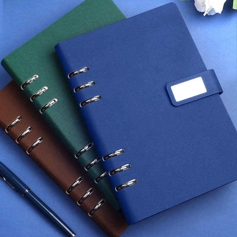 a5新款活页笔记本礼盒定制可印logo高颜值可拆卸同色本子套装精致