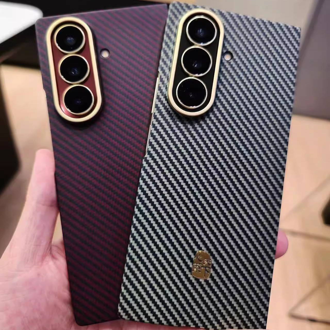 三星W26心系天下手机壳保护套Fold7原装原厂官方正品保护套w26碳纤维材料轻薄