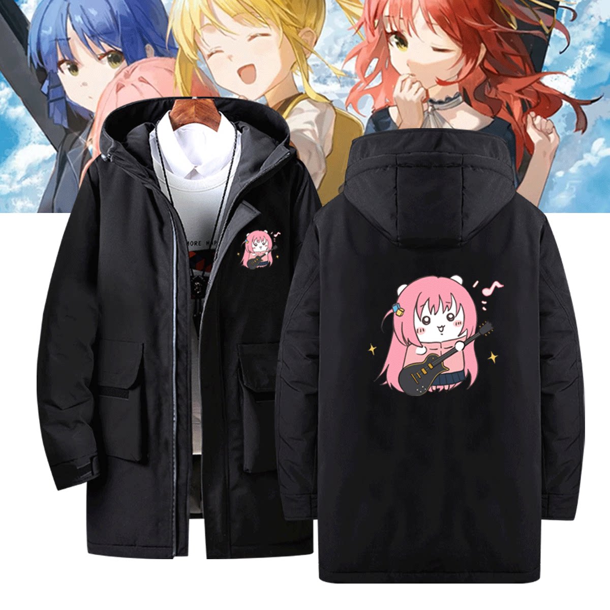 定制连帽外套中长款羽绒服