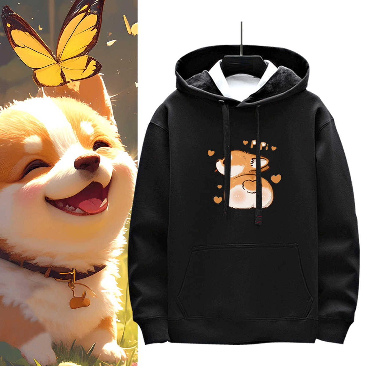 秋冬休闲衣服定制带帽衫连帽卫衣