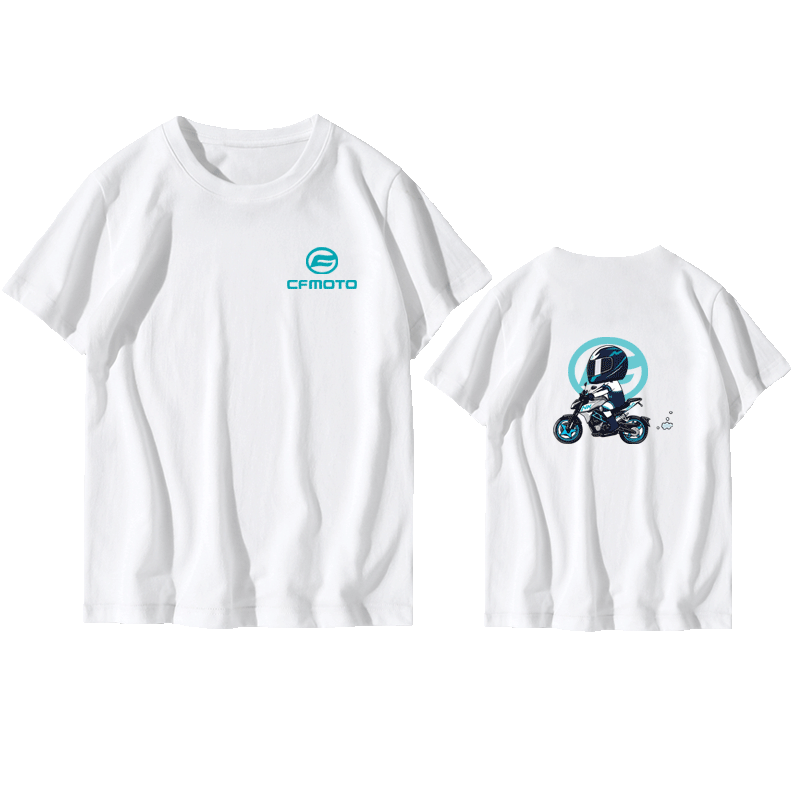 春风机车摩托车骑行服可定制员工团队出行男女短袖夏季休闲T恤衫