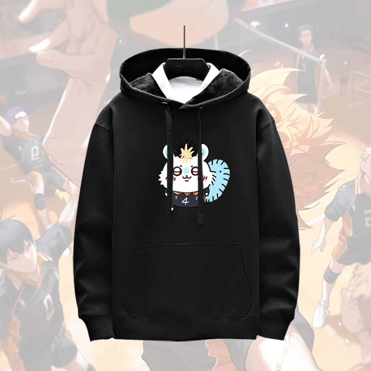 排球少年动漫周边吉伊卡哇chiikawa日向翔阳男女同款外套带帽卫衣