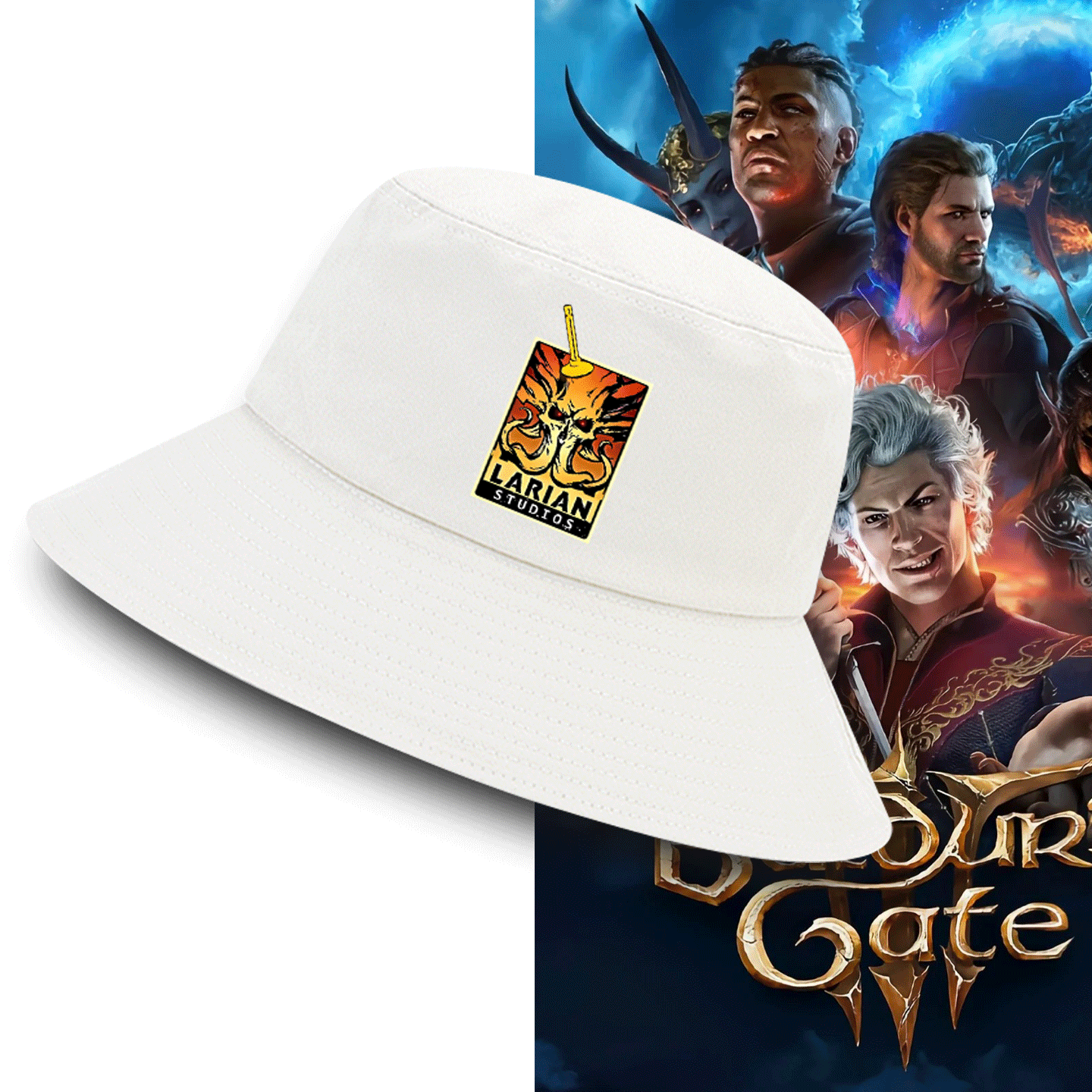 可定制夏季盆帽遮阳帽渔夫帽博德之门3游戏周边二次元男女情侣款