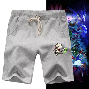 宝可梦动漫同人周边二次元男女夏情侣可定制五分运动休闲卫裤短裤