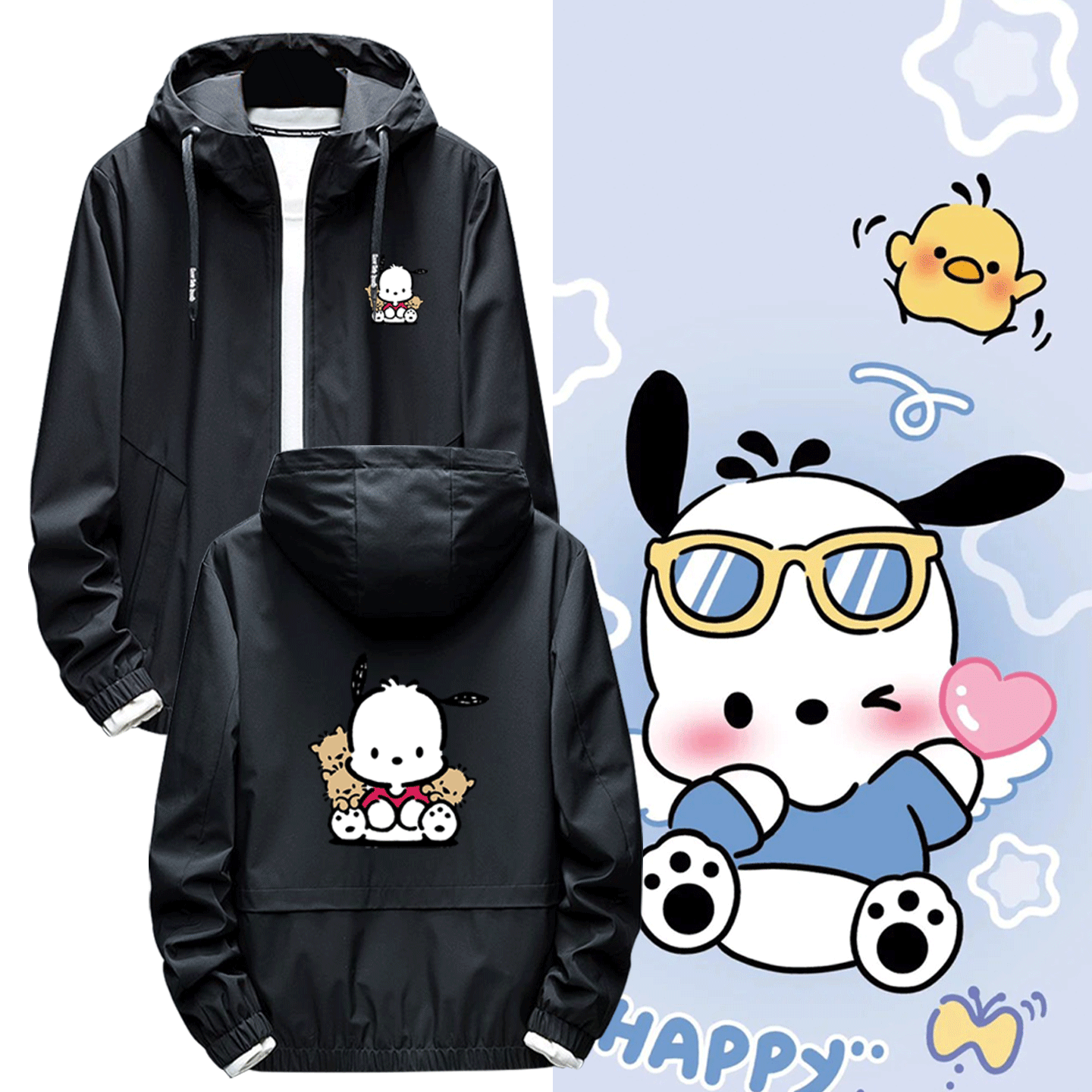 休闲男女情侣二次元夹克服外套