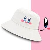 任天堂星之卡比表情印花男女情侣可定制夏季 休闲盆帽遮阳帽渔夫帽