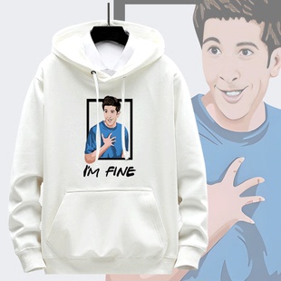 美式friends老友记联名潮六人行青年男女可定制周边情侣带帽卫衣