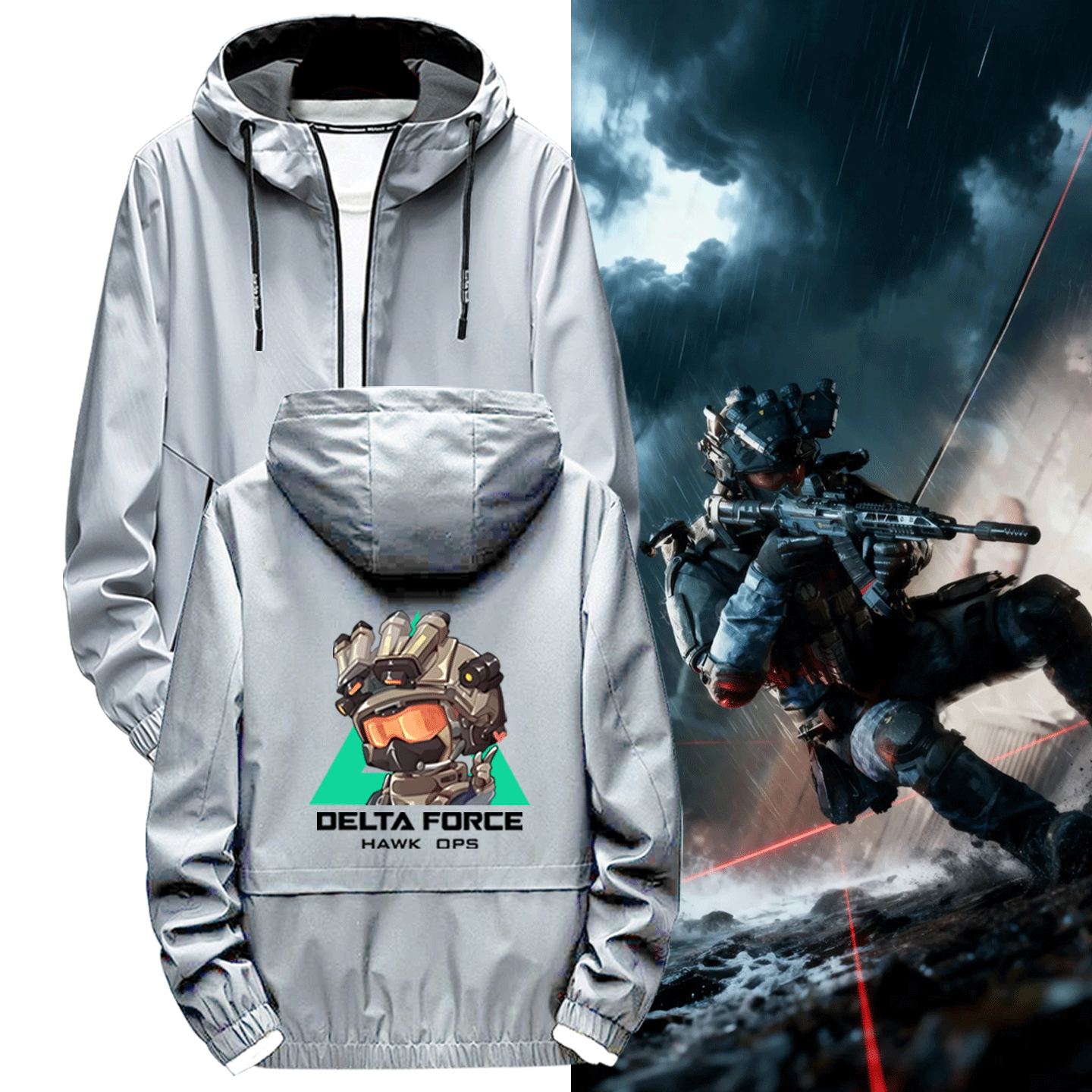 情侣可定制连帽秋夹克外套