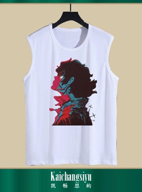 megalobox装甲重拳动漫联名周边无袖T恤男女大码体恤oversi-背心