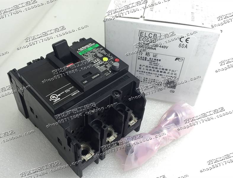 ￥富士FUJI漏电断路器 EG63C 3P 60A 100-200mA现货全新询价-封面