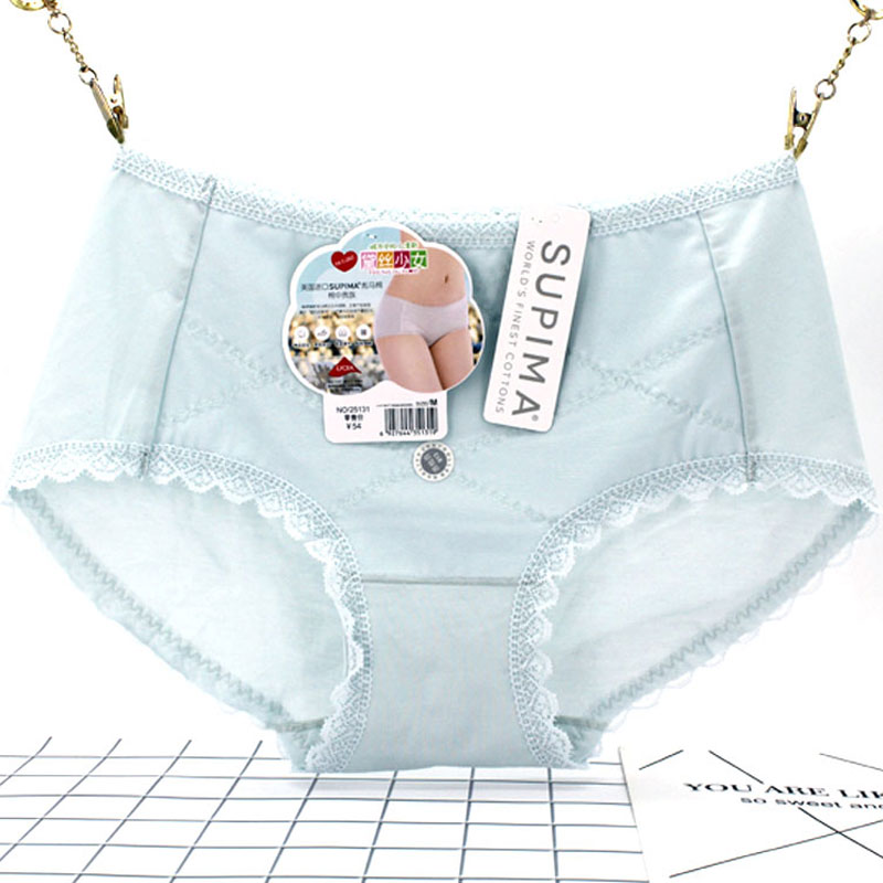 轻薄亲肤甜美风蕾丝边三角内裤