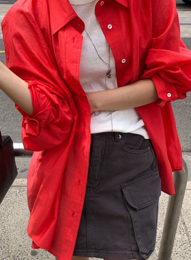 sea sand 26年夏上新工装风宽松大口袋显瘦半身裙(单半身裙)3004