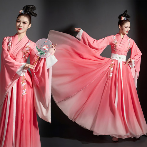 鹏同款国风汉服艺考演出服