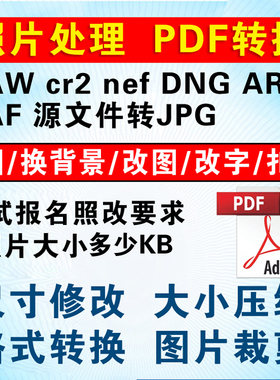 调报名照片换背景修改像素大小裁尺寸压缩格式转换扣图PS图片处理
