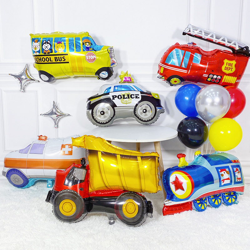 工程车铝膜气球生日装饰儿童宝宝周岁卡通场景布置男孩派对背景墙,节庆用品/礼品,气球,淘宝优惠券,粉丝福利购,淘宝优惠卷
