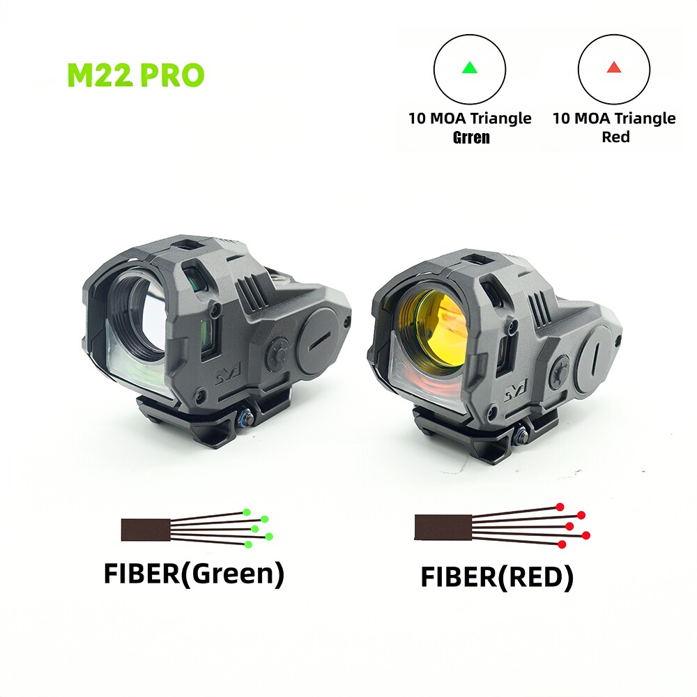 高品质M22 Pro光纤红点金属瞄准器玩具高清防水抗震瞄具弹弓摆件
