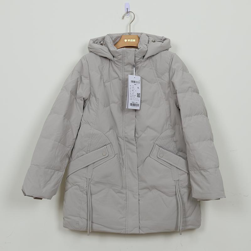 千仞岗中长款中老年妈妈装可拆卸帽羽绒服外套专柜正品女Y309308Y